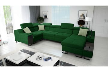 Seginus Hörnbäddsoffa m. Divan 5-sits 268x127 - Grön - Möbler - Soffa - Bäddsoffa - Bäddsoffa längsbäddad