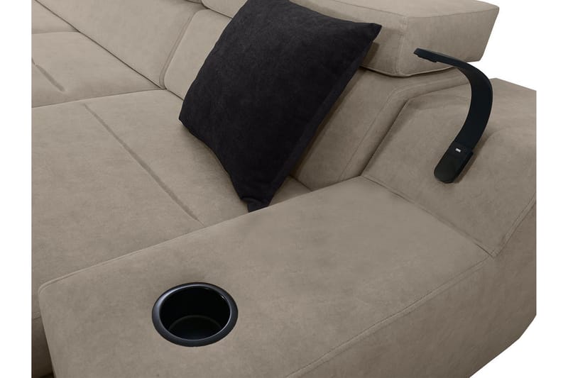 Seginus Hörnbäddsoffa m. Divan 5-sits 268x127 - Svart - Möbler - Soffa - Bäddsoffa - Bäddsoffa längsbäddad