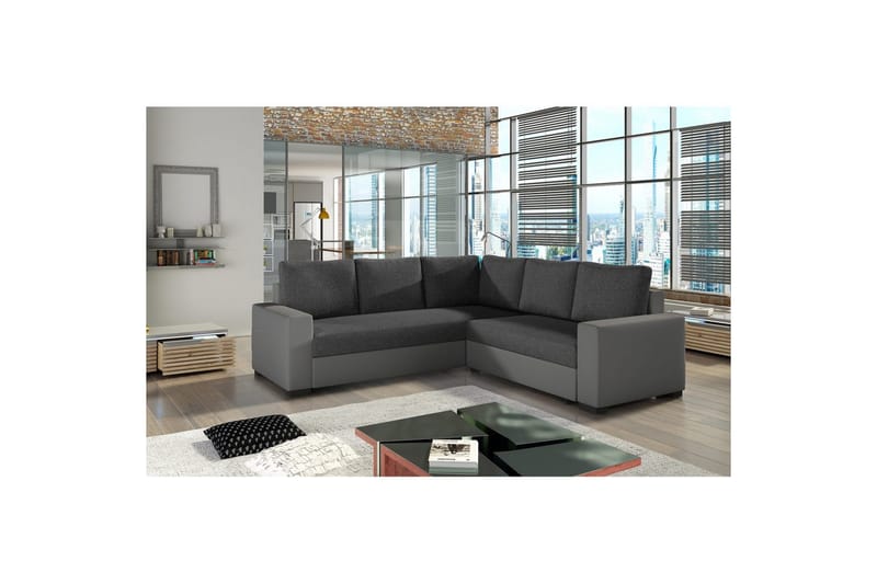 Sektion Eltap Canis 235x235x89 cm - Inari 96, Soft 29, Mörkgrå, Grå - Möbler - Soffa - Bäddsoffa - Hörnbäddsoffa
