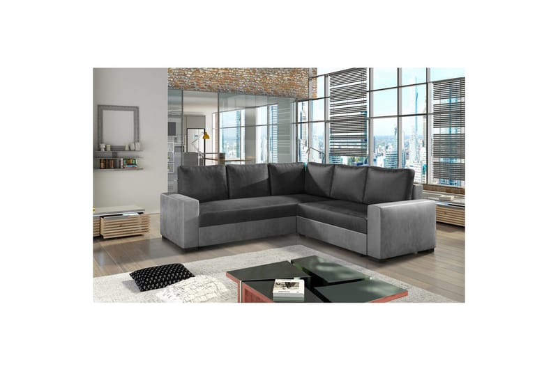 Sektion Eltap Canis 235x235x89 cm - Monolith 97, Monolith 84, Mörkgrå, Ljusgrå - Möbler - Soffa - Bäddsoffa - Hörnbäddsoffa