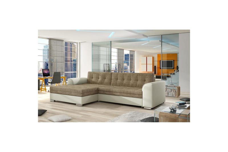 Sektion Eltap Conforti 275x165x78 cm - Berlin 03, Soft 33, Beige, Vänster - Möbler - Soffa - Bäddsoffa - Bäddsoffa divan