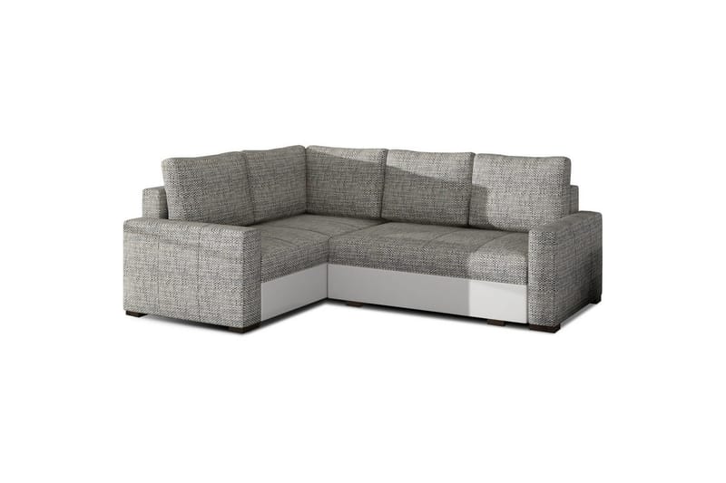Sektion Eltap Corona 235x162x90 cm - Berlin 01, Soft 17, Grå, Vit, Vänster - Möbler - Soffa - Bäddsoffa - Hörnbäddsoffa