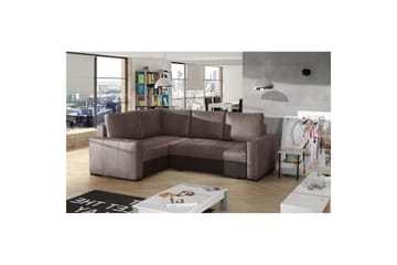 Sektion Eltap Corona 235x162x90 cm - Monolith 09, Monolith 29, Mörkbeige, Brun, Vänster - Möbler - Soffa - Bäddsoffa - Hörnbäddsoffa