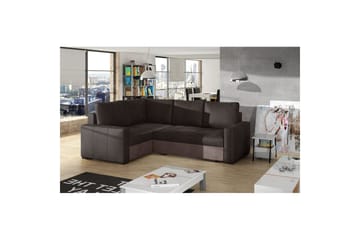 Sektion Eltap Corona 235x162x90 cm - Monolith 29, Monolith 09, Brun, Mörkbeige, Vänster - Möbler - Soffa - Bäddsoffa - Hörnbäddsoffa