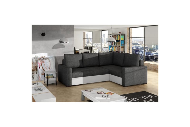 Sektion Eltap Corona 235x162x90 cm - Sawana 05, Soft 17, Grå, Vit, Höger - Möbler - Soffa - Bäddsoffa - Hörnbäddsoffa