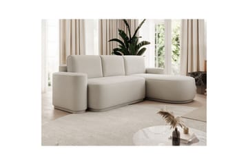 Sektionssoffa Eltap Aurumm 285x92x180 cm - Amore 01, Vit, Höger - Möbler - Soffa - Bäddsoffa - Bäddsoffa divan