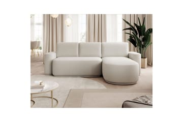 Sektionssoffa Eltap Aurumm 285x92x180 cm - Amore 01, Vit, Höger - Möbler - Soffa - Bäddsoffa - Bäddsoffa divan