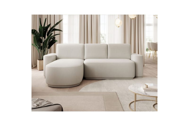 Sektionssoffa Eltap Aurumm 285x92x180 cm - Amore 01, Vit, Vänster - Möbler - Soffa - Bäddsoffa - Bäddsoffa divan