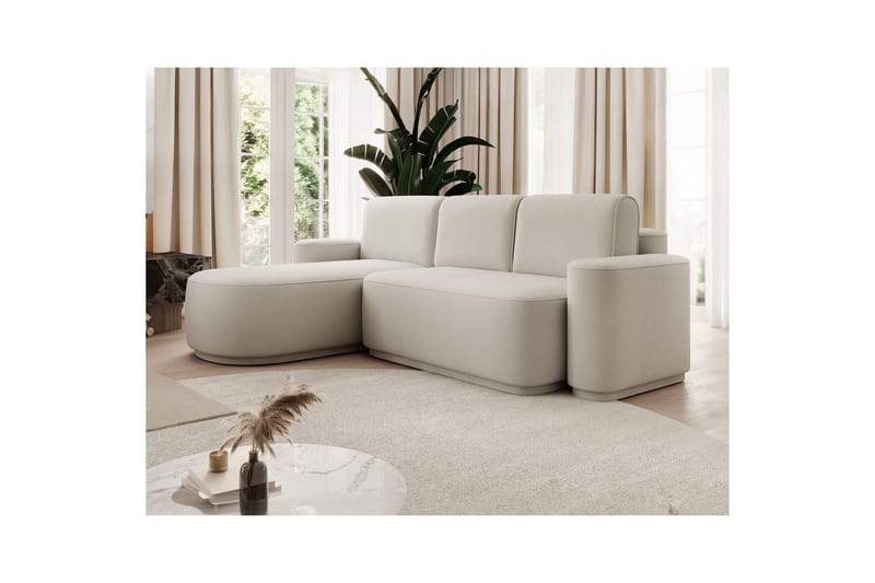 Sektionssoffa Eltap Aurumm 285x92x180 cm - Amore 01, Vit, Vänster - Möbler - Soffa - Bäddsoffa - Bäddsoffa divan
