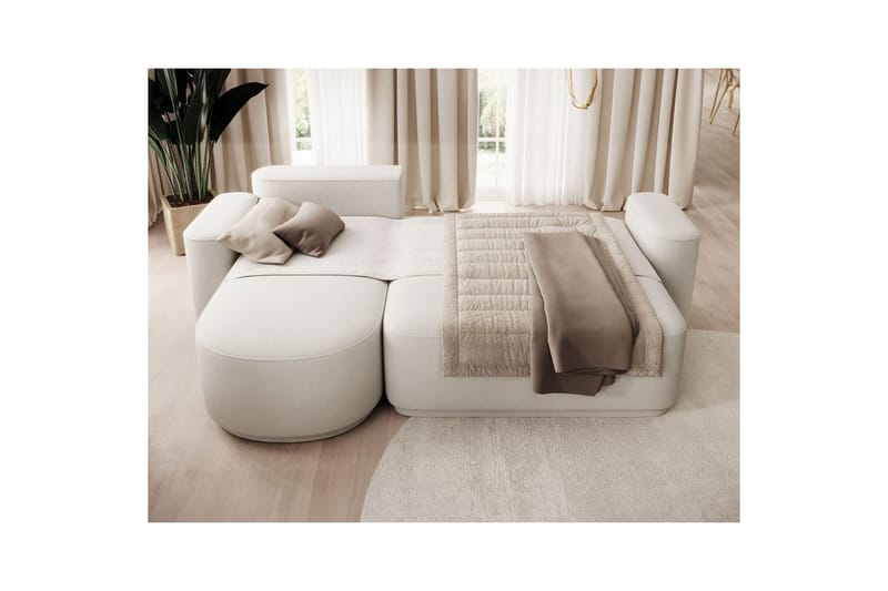 Sektionssoffa Eltap Aurumm 285x92x180 cm - Amore 01, Vit, Vänster - Möbler - Soffa - Bäddsoffa - Bäddsoffa divan