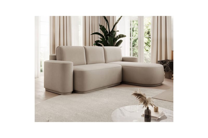 Sektionssoffa Eltap Aurumm 285x92x180 cm - Amore 18, Beige, Höger - Möbler - Soffa - Bäddsoffa - Bäddsoffa divan
