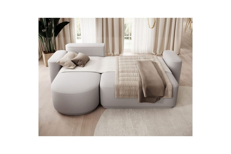Sektionssoffa Eltap Aurumm 285x92x180 cm - Enjoy 04, Grå, Vänster - Möbler - Soffa - Bäddsoffa - Bäddsoffa divan