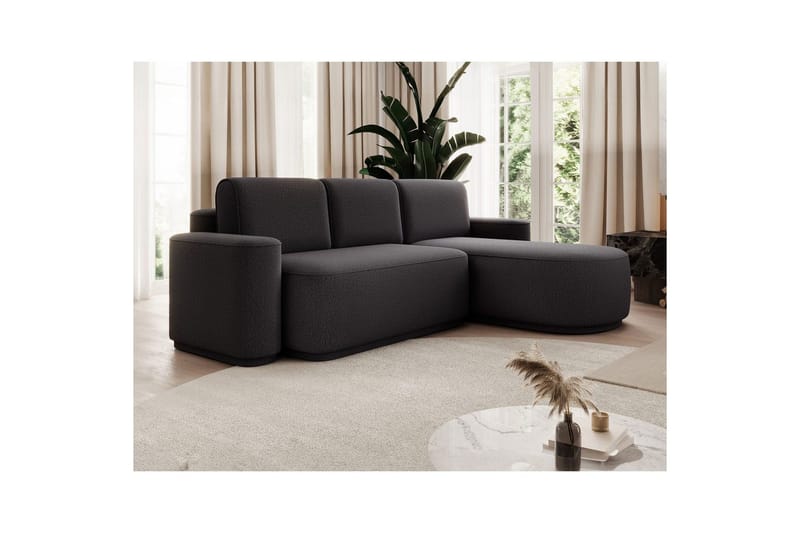 Sektionssoffa Eltap Aurumm 285x92x180 cm - Enjoy 05, Mörkgrå, Höger - Möbler - Soffa - Bäddsoffa - Bäddsoffa divan