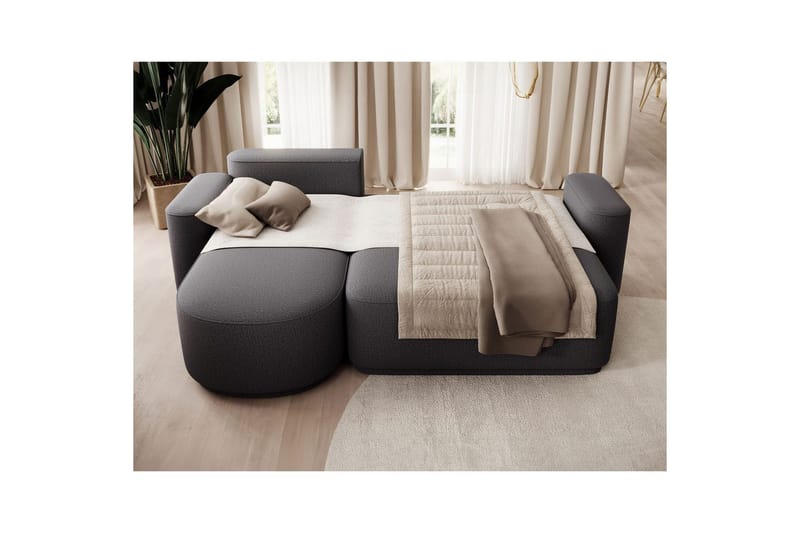 Sektionssoffa Eltap Aurumm 285x92x180 cm - Enjoy 05, Mörkgrå, Vänster - Möbler - Soffa - Bäddsoffa - Bäddsoffa divan