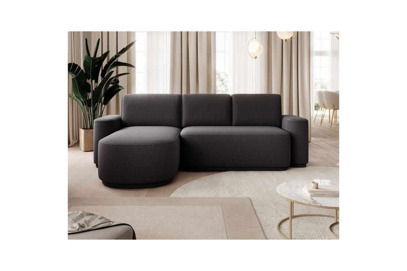 Sektionssoffa Eltap Aurumm 285x92x180 cm - Enjoy 05, Mörkgrå, Vänster - Möbler - Soffa - Bäddsoffa - Bäddsoffa divan