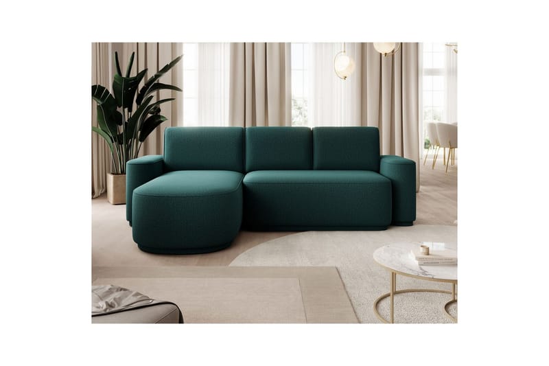 Sektionssoffa Eltap Aurumm 285x92x180 cm - Enjoy 35, Grön, Vänster - Möbler - Soffa - Bäddsoffa - Bäddsoffa divan