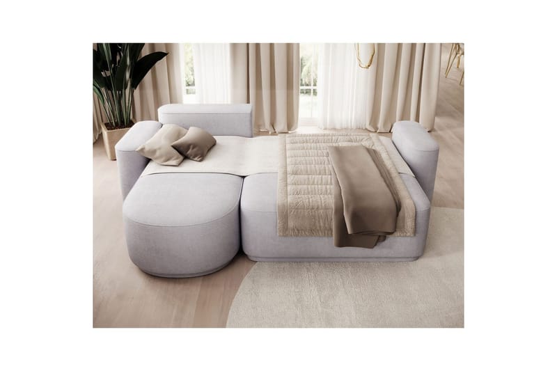 Sektionssoffa Eltap Aurumm 285x92x180 cm - Touch 03, Ljusgrå, Vänster - Möbler - Soffa - Bäddsoffa - Bäddsoffa divan
