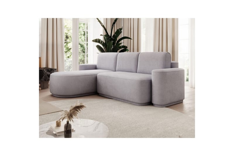 Sektionssoffa Eltap Aurumm 285x92x180 cm - Touch 03, Ljusgrå, Vänster - Möbler - Soffa - Bäddsoffa - Bäddsoffa divan