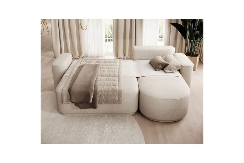 Sektionssoffa Eltap Aurumm 285x92x180 cm - Touch 18, Beige, Höger - Möbler - Soffa - Bäddsoffa - Bäddsoffa divan