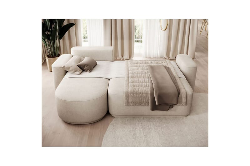 Sektionssoffa Eltap Aurumm 285x92x180 cm - Touch 18, Beige, Vänster - Möbler - Soffa - Bäddsoffa - Bäddsoffa divan