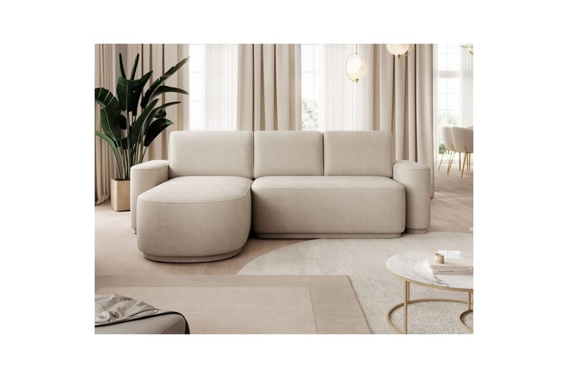 Sektionssoffa Eltap Aurumm 285x92x180 cm - Touch 18, Beige, Vänster - Möbler - Soffa - Bäddsoffa - Bäddsoffa divan