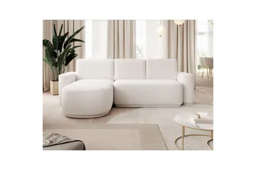 Sektionssoffa Eltap Aurumm 285x92x180 cm - Paolli 01 Vit, Vänster - Möbler - Soffa - Bäddsoffa - Bäddsoffa divan