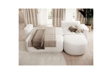 Sektionssoffa Eltap Aurumm 285x92x180 cm - Paolli 01 Vit, Höger - Möbler - Soffa - Bäddsoffa - Bäddsoffa divan