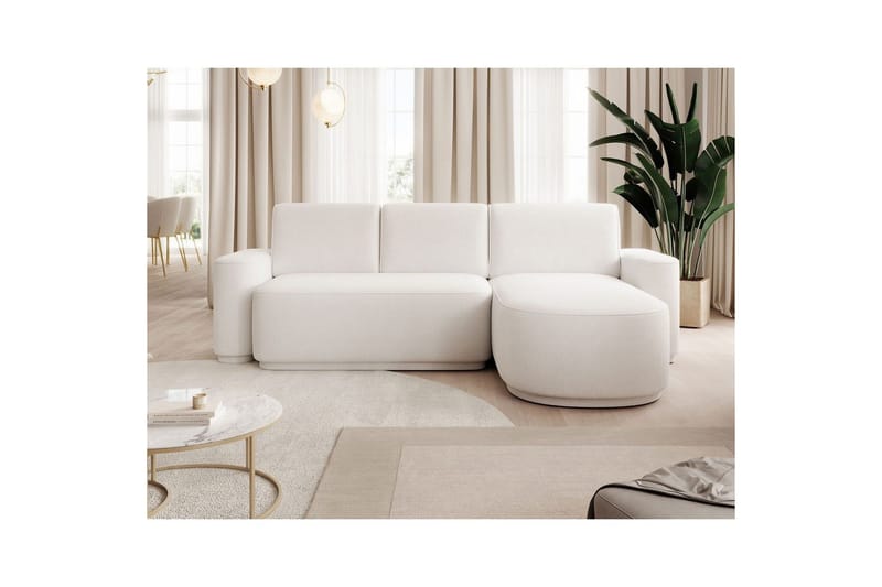 Sektionssoffa Eltap Aurumm 285x92x180 cm - Paolli 01 Vit, Höger - Möbler - Soffa - Bäddsoffa - Bäddsoffa divan