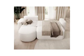 Sektionssoffa Eltap Aurumm 285x92x180 cm - Paolli 01 Vit, Vänster - Möbler - Soffa - Bäddsoffa - Bäddsoffa divan