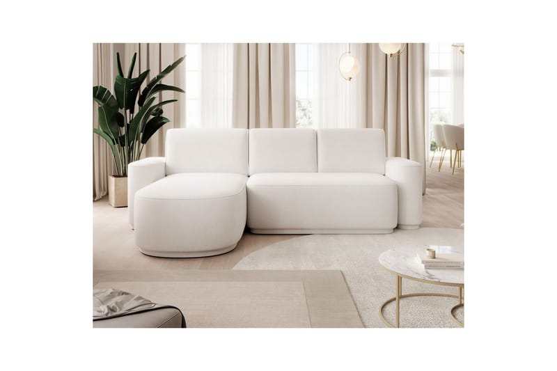 Sektionssoffa Eltap Aurumm 285x92x180 cm - Paolli 01 Vit, Vänster - Möbler - Soffa - Bäddsoffa - Bäddsoffa divan