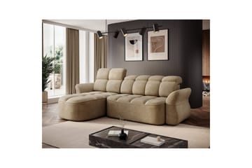 Sektionssoffa Eltap Beneth 301x115x185 cm - Nube 20, Beige, Vänster - Möbler - Soffa - Bäddsoffa - Bäddsoffa divan