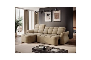 Sektionssoffa Eltap Beneth 301x115x185 cm - Nube 20, Beige, Vänster - Möbler - Soffa - Bäddsoffa - Bäddsoffa divan