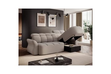 Sektionssoffa Eltap Beneth 301x115x185 cm - Royal 18, Beige, Höger - Möbler - Soffa - Bäddsoffa - Bäddsoffa divan