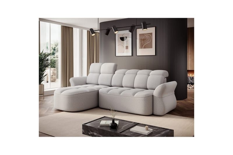 Sektionssoffa Eltap Beneth 301x115x185 cm - Space 03, Ljusgrå, Vänster - Möbler - Soffa - Bäddsoffa - Bäddsoffa divan