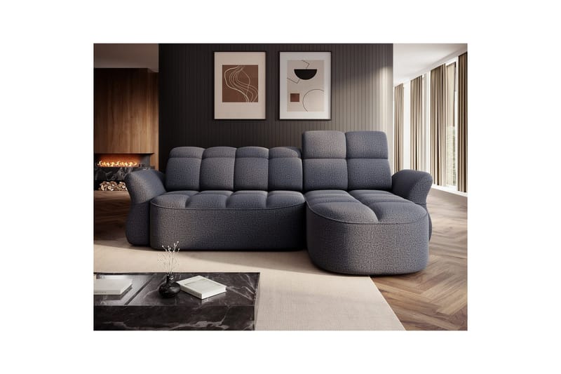 Sektionssoffa Eltap Beneth 301x115x185 cm - Space 40, Blå, Höger - Möbler - Soffa - Bäddsoffa - Bäddsoffa divan