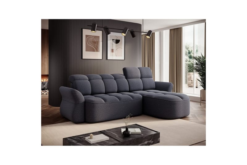 Sektionssoffa Eltap Beneth 301x115x185 cm - Space 40, Blå, Höger - Möbler - Soffa - Bäddsoffa - Bäddsoffa divan