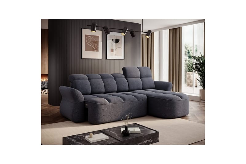 Sektionssoffa Eltap Beneth 301x115x185 cm - Space 40, Blå, Höger - Möbler - Soffa - Bäddsoffa - Bäddsoffa divan