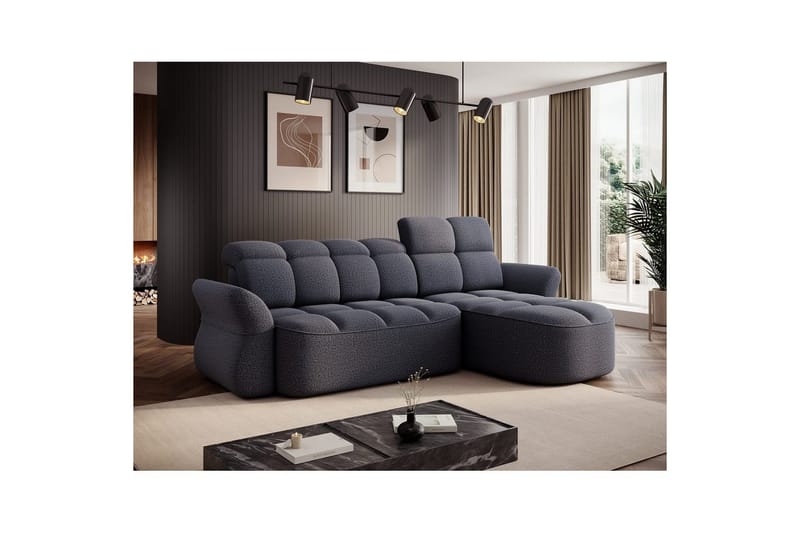 Sektionssoffa Eltap Beneth 301x115x185 cm - Space 40, Blå, Höger - Möbler - Soffa - Bäddsoffa - Bäddsoffa divan
