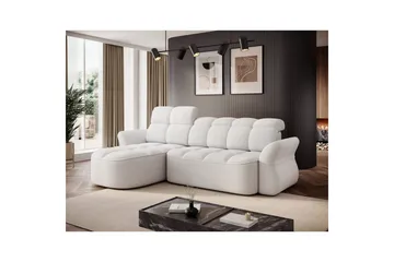 Sektionssoffa Eltap Beneth 301x115x185 cm - Paolli 01 Vit, Vänster - Möbler - Soffa - Bäddsoffa - Bäddsoffa divan