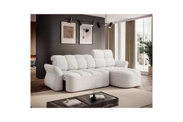 Sektionssoffa Eltap Beneth 301x115x185 cm - Paolli 01 Vit, Höger - Möbler - Soffa - Bäddsoffa - Bäddsoffa divan