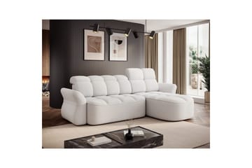 Sektionssoffa Eltap Beneth 301x115x185 cm - Paolli 01 Vit, Höger - Möbler - Soffa - Bäddsoffa - Bäddsoffa divan