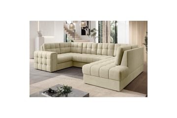 Sektionssoffa Eltap Blewett 299x198x82 cm - Monolith 04, Beige, Höger - Möbler - Soffa - Bäddsoffa - Hörnbäddsoffa