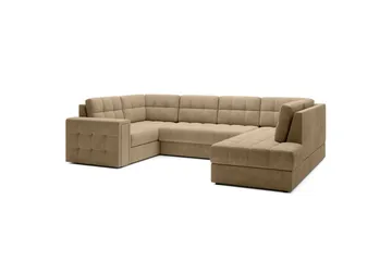Sektionssoffa Eltap Blewett 299x198x82 cm - Monolith 09, Mörkbeige, Höger - Möbler - Soffa - Bäddsoffa - Hörnbäddsoffa