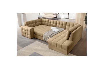 Sektionssoffa Eltap Blewett 299x198x82 cm - Monolith 09, Mörkbeige, Höger - Möbler - Soffa - Bäddsoffa - Hörnbäddsoffa