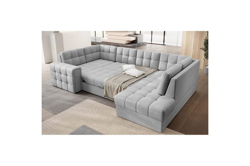 Sektionssoffa Eltap Blewett 299x198x82 cm - Monolith 84, Ljusgrå, Höger - Möbler - Soffa - Bäddsoffa - Hörnbäddsoffa