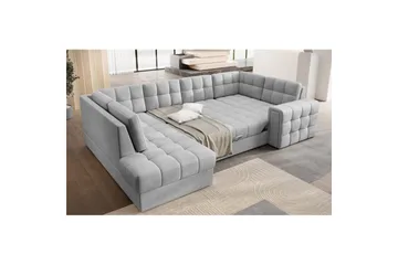 Sektionssoffa Eltap Blewett 299x198x82 cm - Monolith 84, Ljusgrå, Vänster - Möbler - Soffa - Bäddsoffa - Hörnbäddsoffa