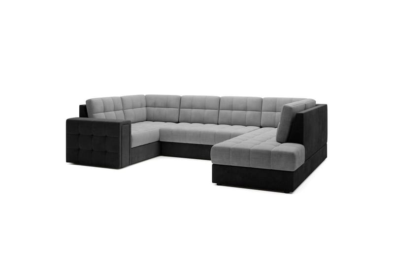 Sektionssoffa Eltap Blewett 299x198x82 cm - Monolith 84, Monolith 97, Ljusgrå, Mörkgrå, Höger - Möbler - Soffa - Bäddsoffa - Hörnbäddsoffa