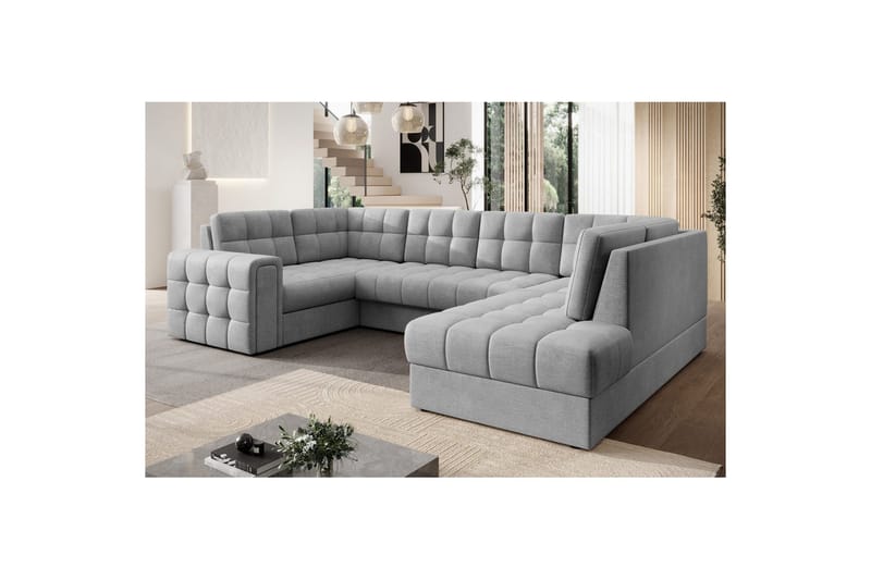 Sektionssoffa Eltap Blewett 299x198x82 cm - Monolith 85, Grå, Höger - Möbler - Soffa - Bäddsoffa - Hörnbäddsoffa