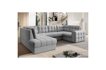 Sektionssoffa Eltap Blewett 299x198x82 cm - Monolith 85, Grå, Vänster - Möbler - Soffa - Bäddsoffa - Hörnbäddsoffa