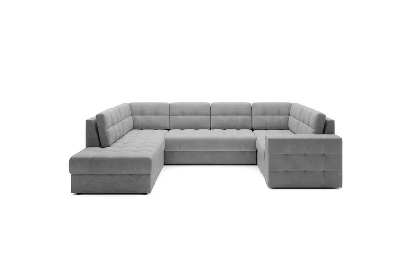 Sektionssoffa Eltap Blewett 299x198x82 cm, Monolith 85, Grå, Vänster